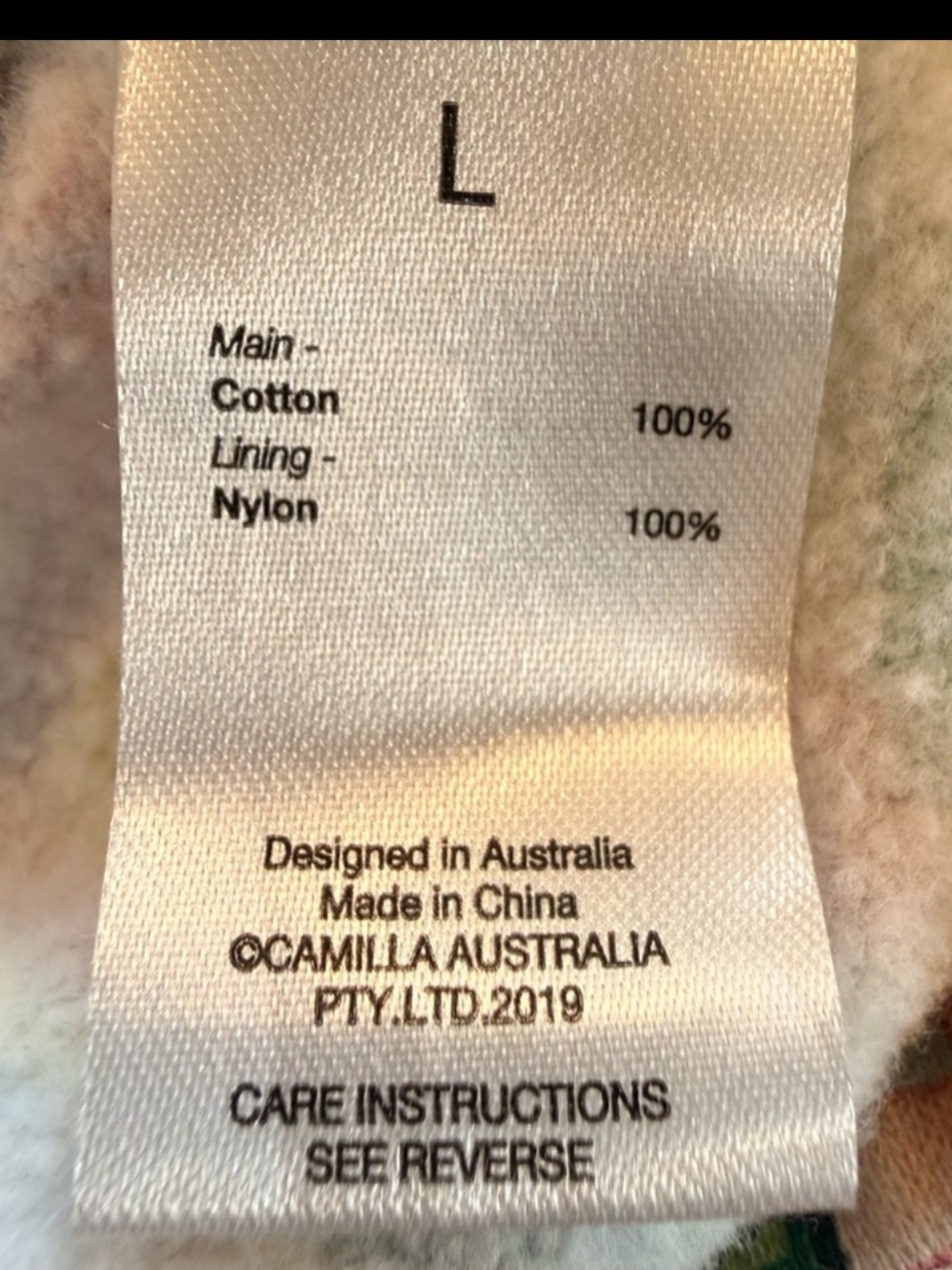 Camilla Ciao Bella Baroque Floral Hoodie Green Pink Sweatshirt Top Size Large - Picture 7 of 12